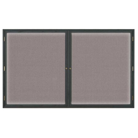 United Visual Products Triple Door Indoor Enclosed Easy Tack Bo UV335EZ-GREEN-GOLD